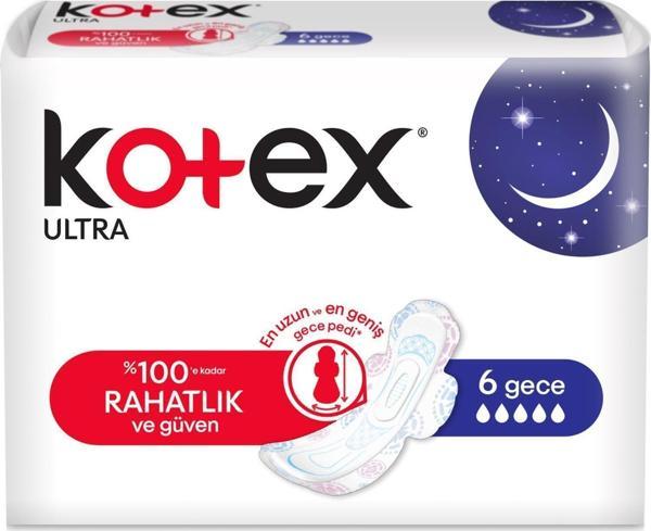 Kotex Ultra Tekli Gece 6 Lı - Image 1