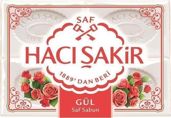 Hacı Şakir Banyo Sabunu Gül 4 Lü 600 Gr - Image 1