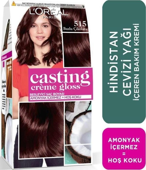 L'Oréal Paris Casting Creme Gloss Amonyaksız Saç Boyası 515 Buzlu Çikolata - Image 1