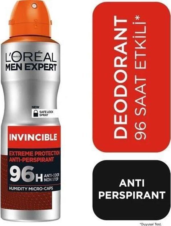 L'Oréal Paris Men Invıncıble Yüksek Koruma Deodorant 150 Ml - Image 1