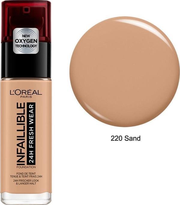 L'Oréal Paris Infaıllıble 24h Fondöten 220 Sable Sand DELİST - Image 1