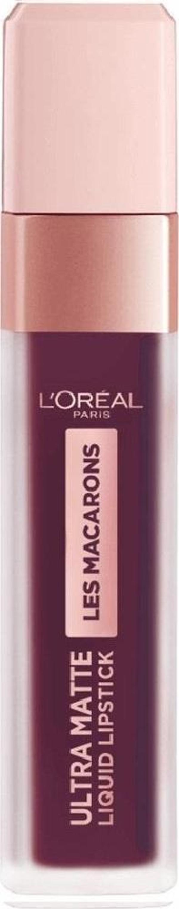 L'Oréal Paris Les Macarons Ultra Matte Likit Mat Ruj 830 Blackcurrant Crush DELİST - Image 1