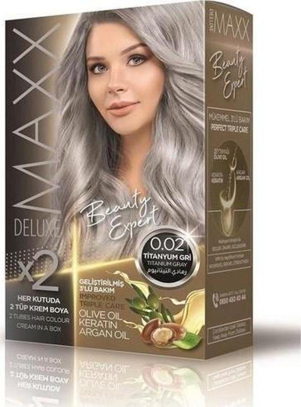 Maxx Deluxe Saç Boyası 0.02 Titanyum Gri - Image 1