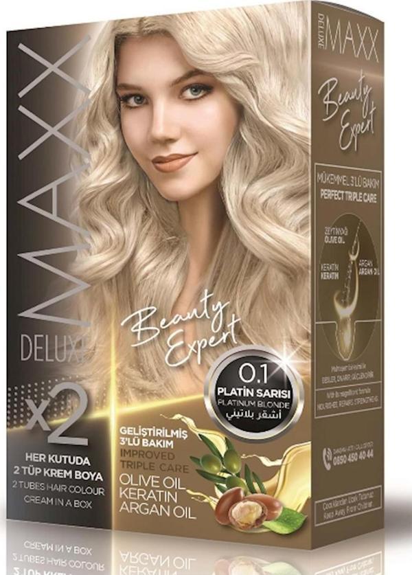 Maxx Deluxe Saç Boyası 0.1 Platin Sarısı - Image 1