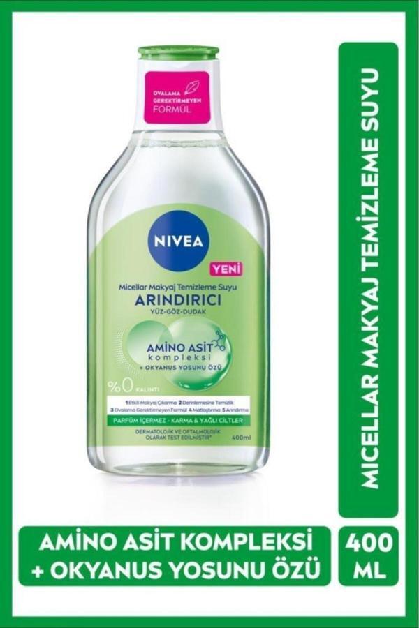 Micellar Makyaj Temizleme Suyu Amino Asit 400ml, Arındırıcı, Okyanus Yosunu Özü, Karma Yağlı Citler - Image 1