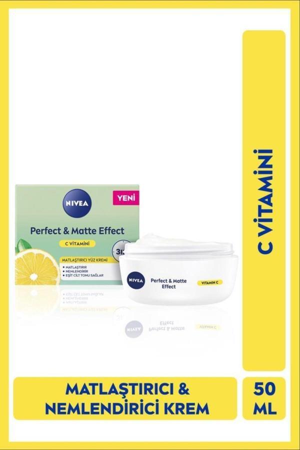 Perfect&matte Matlaştırıcı Gündüz Yüz Bakım Kremi 50ml, C Vitamini, Eşit Cilt Tonu, Nemlendirici - Image 1