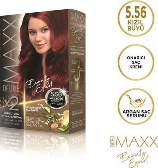 Maxx Deluxe Saç Boyası 5.56 Kızıl Büyü - Image 1