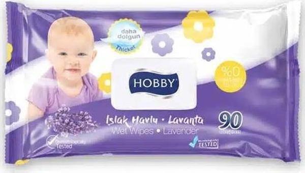 Hobby Islak Havlu Lavanta Özlü Kapaklı 90 Lı - Image 1