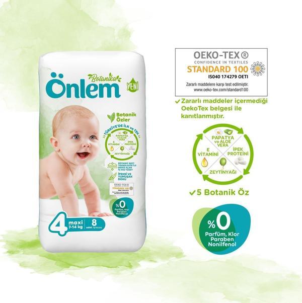 Önlem Bebek Bezi 4 Numara Yenidoğan 7-14 Kg Arası Deneme Boyu 8 Adet - Image 1
