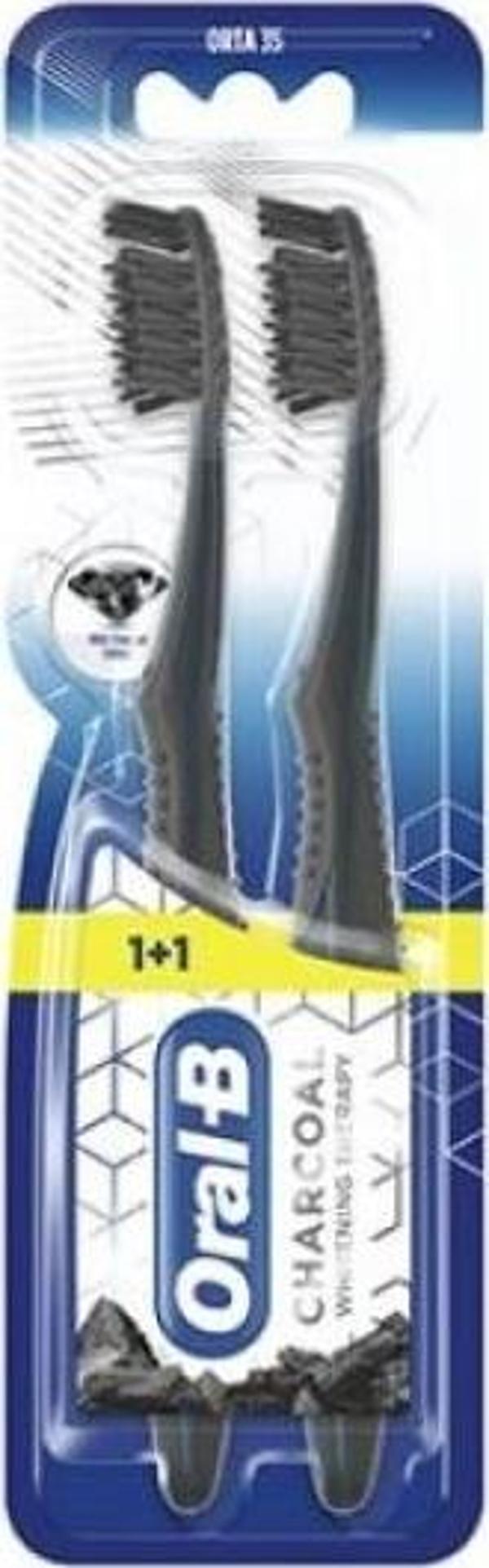 Oral-B Charcoal Therapy 1+1 Diş Fırçası Orta - Image 1