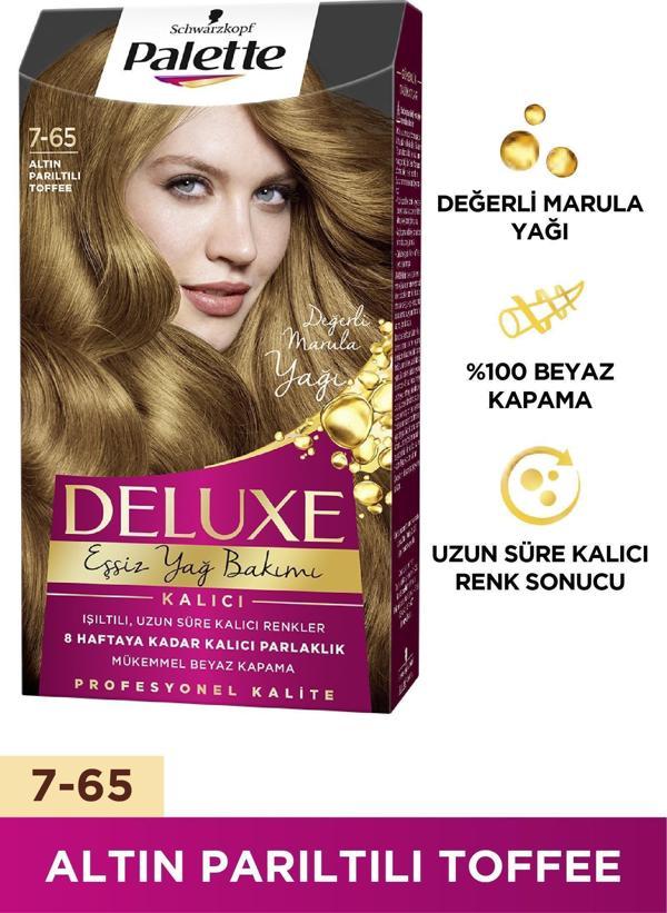 Palette Deluxe Saç Boyası 7-65 Altın Parıltılı Toffee - Image 1