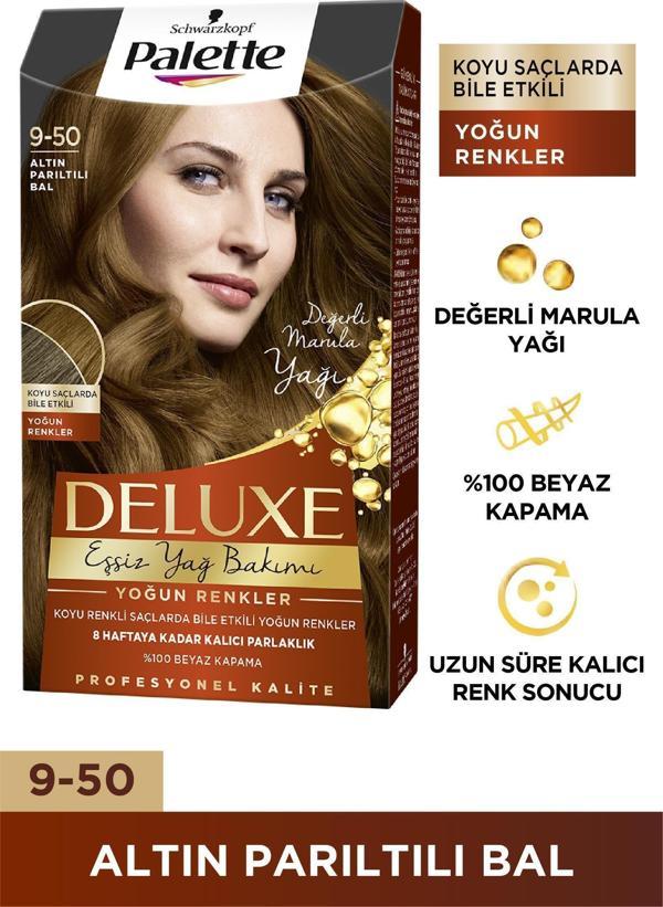 Palette Deluxe Saç Boyası 9-50 Altın Parıltılı Bal - Image 1