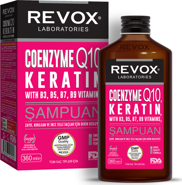 Revox Şampuan Coenzyme Q10 Keratın Bitki Özlü 360 Ml - Image 1