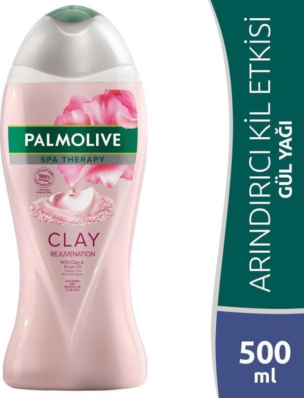 Palmolive Duş Jeli Spa Therapy Clay Rejuvenatıon Kil Ve Gül Yağı 500 Ml - Image 1