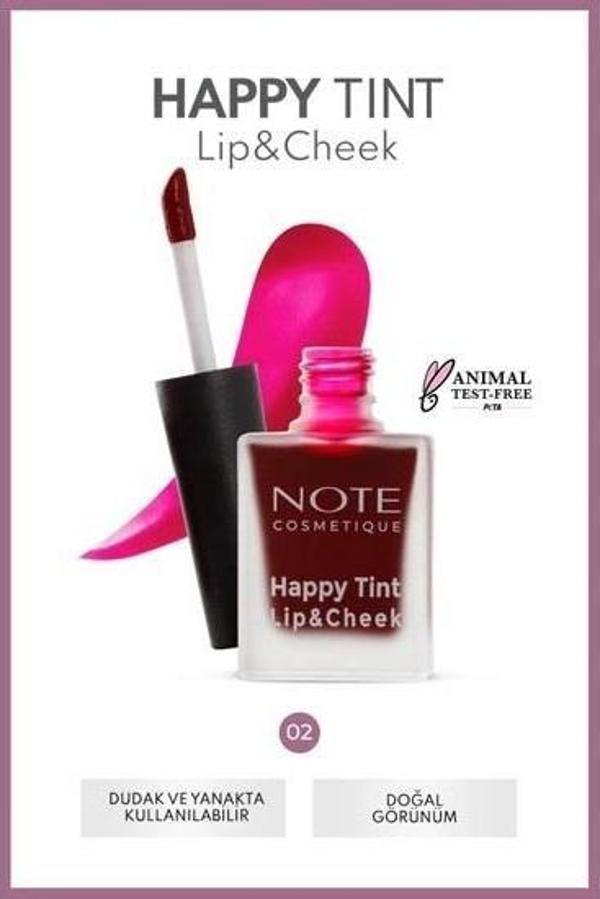 Note Happy Tint Lip & Cheek 02 Wild Cherry - Image 1