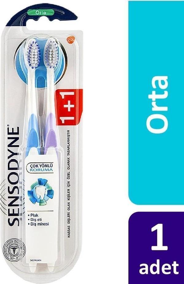 Sensodyne Çok Yönlü Koruma Diş Fırçası Orta 1+1 - Image 1