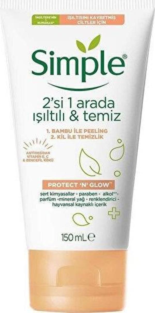Simple Işıltı Temiz 2 Si 1 Arada Yüz Temizleme Jeli 150 Ml - Image 1