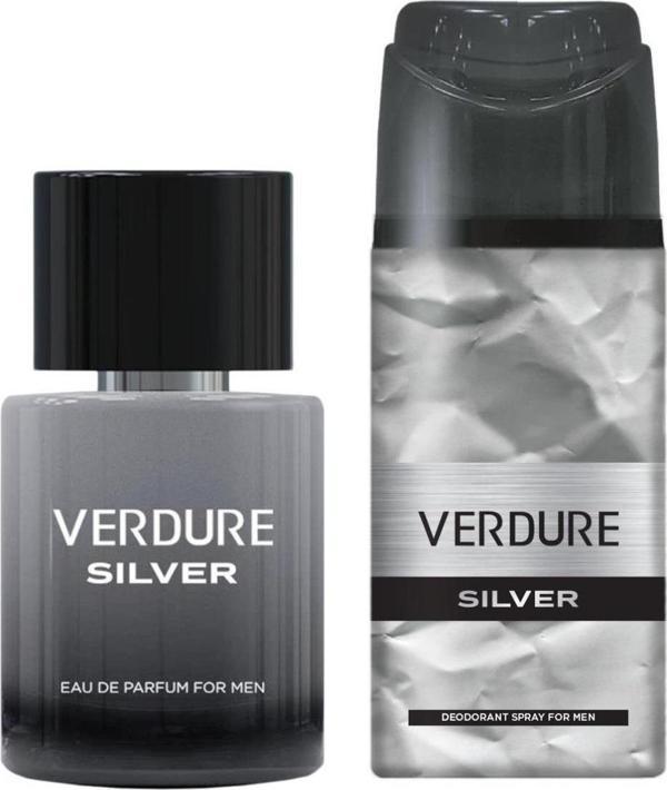Verdure Sılver Erkek Parfüm Seti 100 Ml + Deodorant 150 ml - Image 1