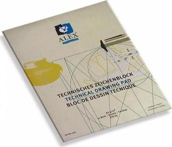 Alex Schoeller Teknik Çizim Blok A4 80 Gr Dikişli 20 Yaprak - Image 1