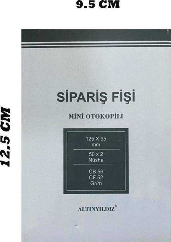 Altınyıldız A6 Otokopili Sipariş Fişi 125*95 Mm 3'LÜ - Image 1