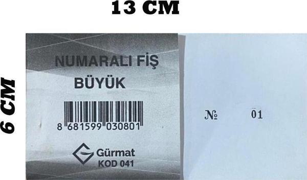 Gürmat Numaralı Fiş Büyük Kod : 041 10'LU - Image 1