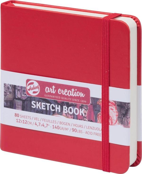 TAC SK.BLCK RED 12X12 140G SKETCHBOOK - Image 1