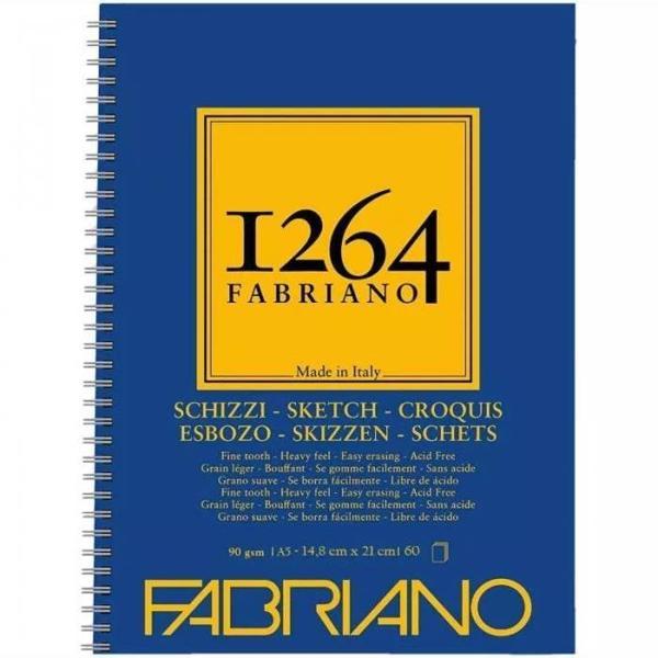 FABRIANO 1264 SCHIZZI A5 - 90 GR - F-1264 ESKİZ DEFTERİ - YAN SPİRALLİ - MİKROPERFORELİ - Image 1