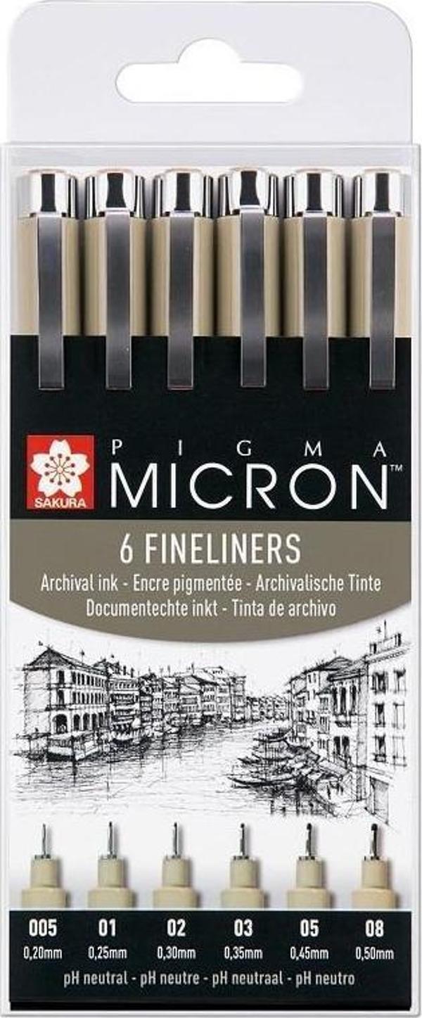 SAKURA PIGMA MICRON SİYAH SET 6'LI - Image 1