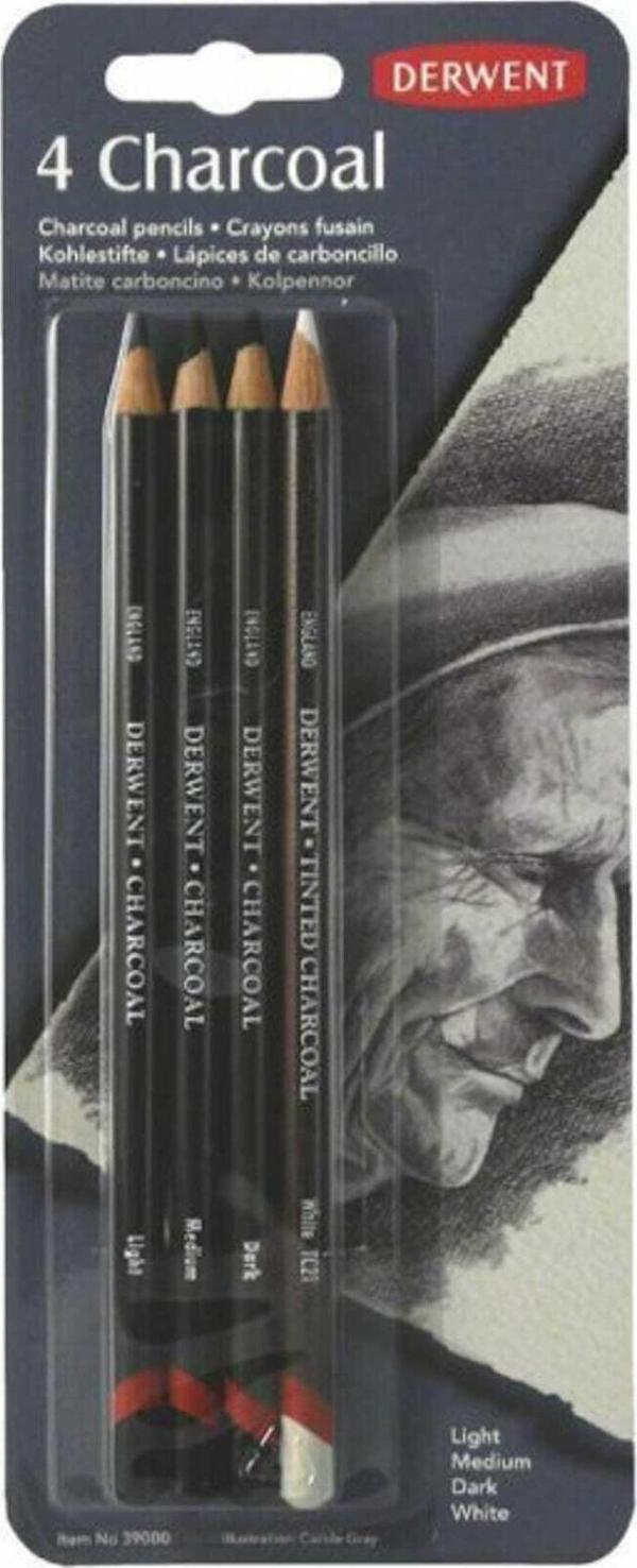 DERWENT CHARCOAL 4'LÜ BLİSTER - Image 1