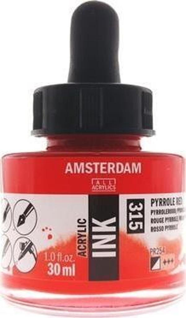 AMSTERDAM AKRİLİK MÜREKKEP 30 ML PYRROLE RED - Image 1