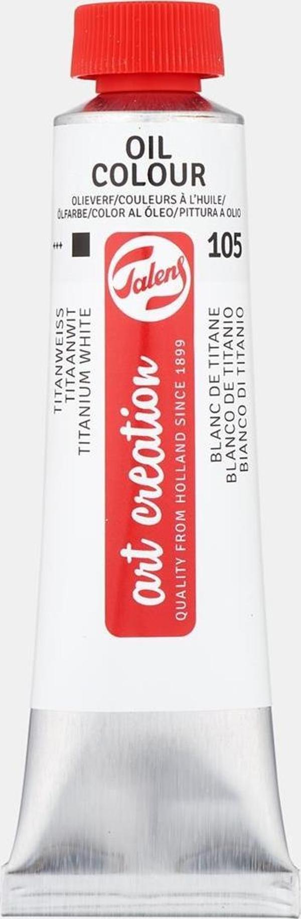 ART CREATION 40 ML YAĞLI BOYA 105 TIT. WHITE - Image 1