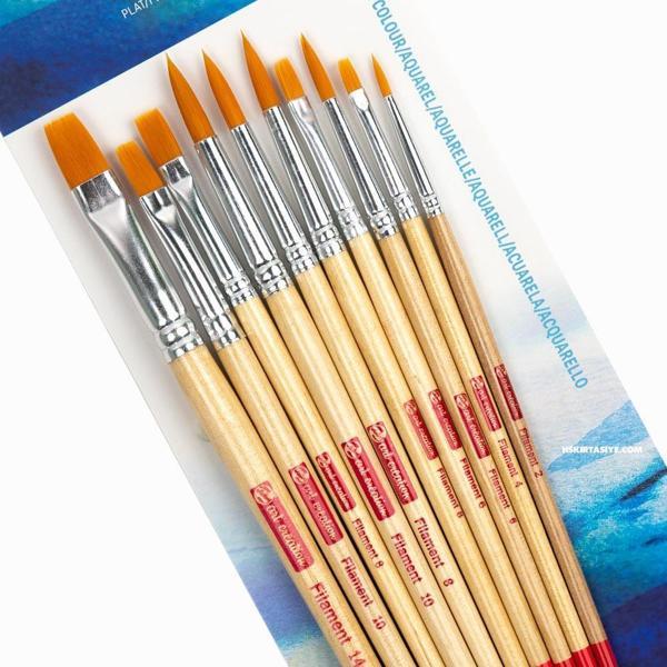 ART CREATION SENTETİK FIRÇA SETİ 10'LU (YUVARLAK UÇ) - Image 1