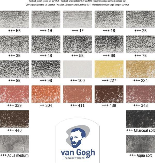 VAN GOGH SKETCH 24'LÜ SET (DERECELİ & ESKİZ) - Image 1