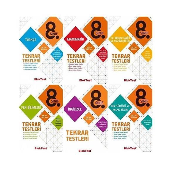 Bloktest Yayınları 8. Sınıf Tekrar Testleri Seti - Bloktest Yayınları - Image 1