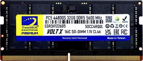 TwinMOS TMD532GB5600S46 32GB DDR5 5600MHz CL46 Notebook Bellek - Image 1
