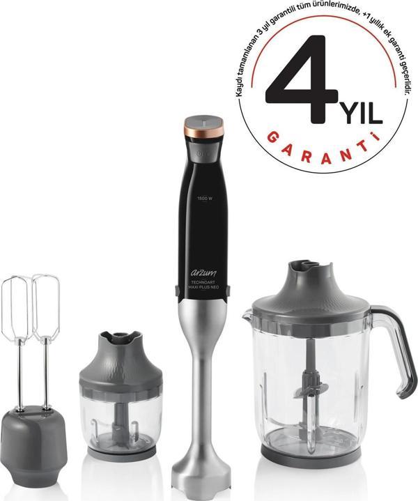 Arzum AR1115-S Technoart Maxi Plus Neo Blender Seti Siyah - Image 1