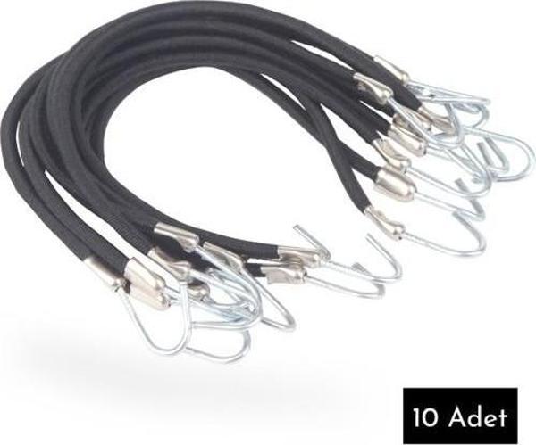 Antaç Kancalı Lastik Toka Siyah 10 Adet - Image 1