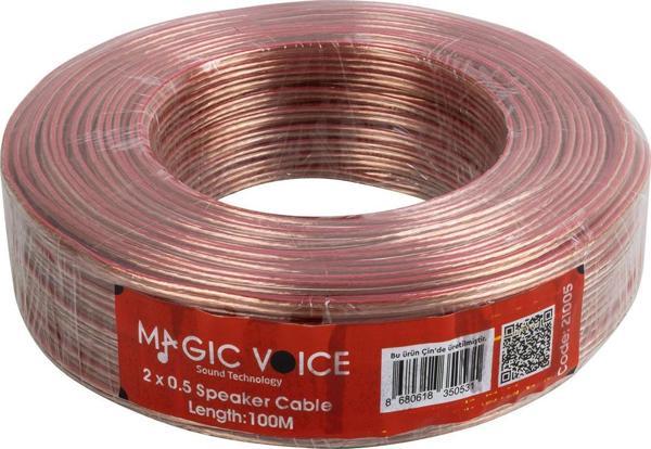MAGICVOICE 2X0.50 100 METRE ŞEFFAF HOPARLÖR KABLOSU - Image 1