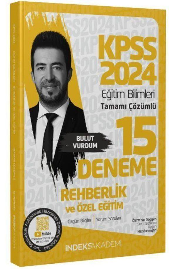 İndeks Akademi 2024 KPSS Eğitim Bilimleri Rehberlik ve Özel Eğitim 15 Deneme Çözümlü - İndeks Akademi Yayıncılık - Image 1