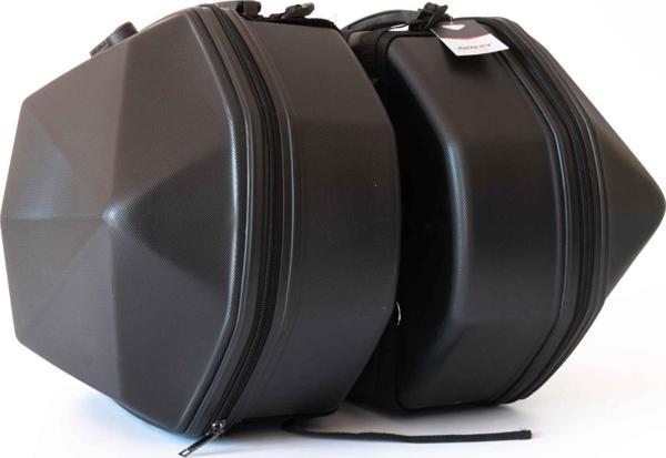 Forte Gt 70884 Diamond Şifreli Yan Heybe Çanta Takımı 60 Litre Motosiklet Çantası - Image 1