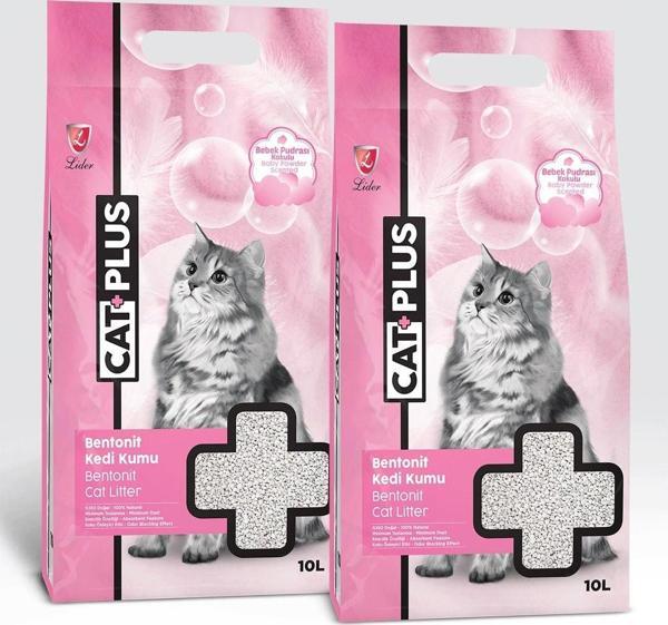Catplus Bebek Pudralı Kedi Kumu 10 Lt X 2 Adet - Image 1