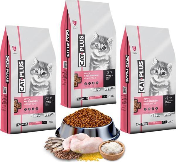 Tavuklu Hamsili Yavru Kedi Maması 1,5 Kg x 3 Adet - Image 1