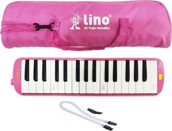 Lino 32 Tuşlu Melodika Bez Çantalı Pembe Renk - Image 1