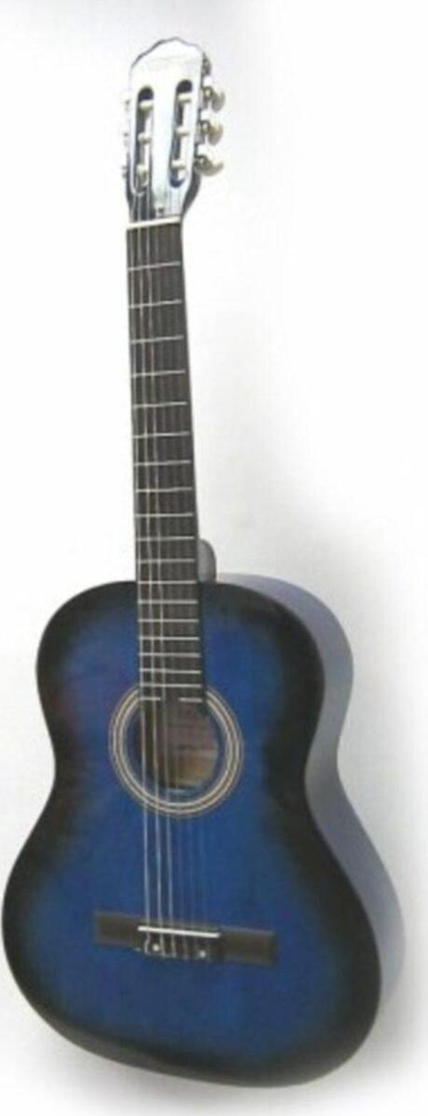 Segah Müzik Mavi Klasik Gitar, 4/4 +Kılıf - Image 1