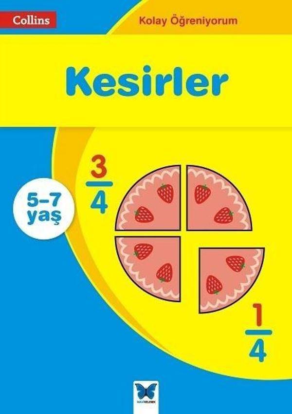 Kolay Öğreniyorum-Kesirler (5-7 Yaş) - Mavi Kelebek - Image 1