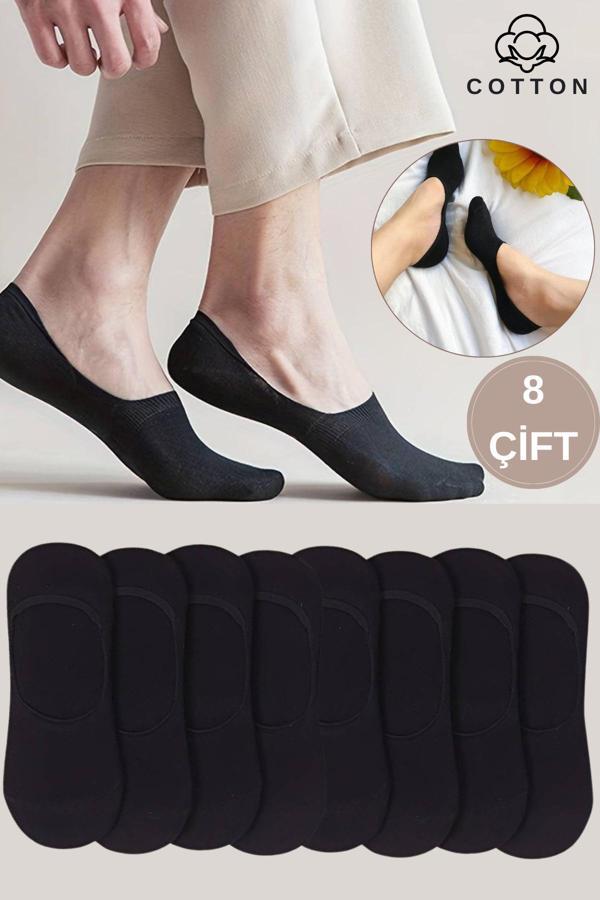 KRAL SOCKS Kadın - Erkek Düz Desen (6 ÇİFT) Pamuklu Terletmez Babet Çorap - Image 1