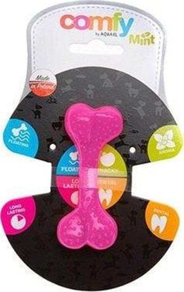 Aquael Comfy Dental Naneli Diş Kaşıyıcı Köpek Kemik Oyuncağı Pembe 8.5 Cm - Image 1