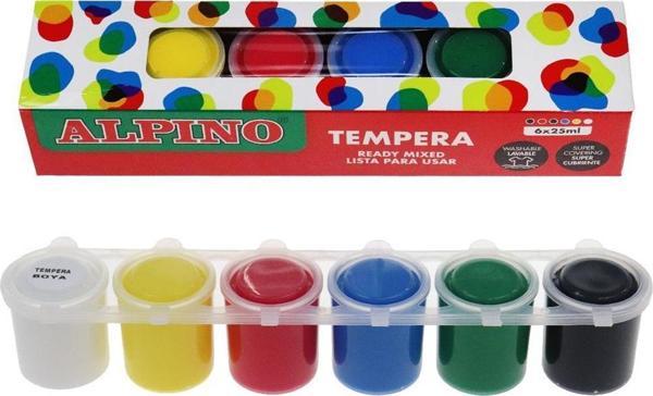 Alpino Sulu Boya Tempera 6 Renk X 25 Ml Dm-070100 - Image 1