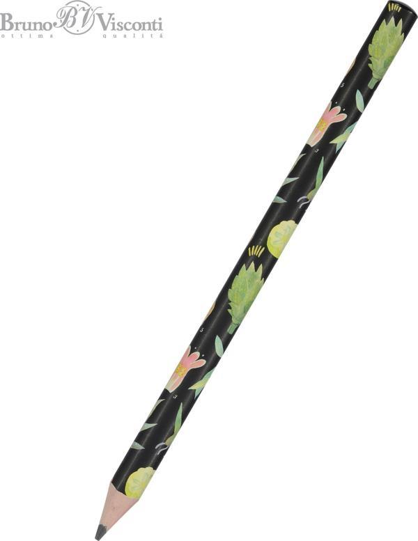 Bruno Visconti Kurşun Kalem Happy Graphix Jumbo 4B 3,5 Mm Botanik 21-0062/32 (30 Lu Paket) - Image 1