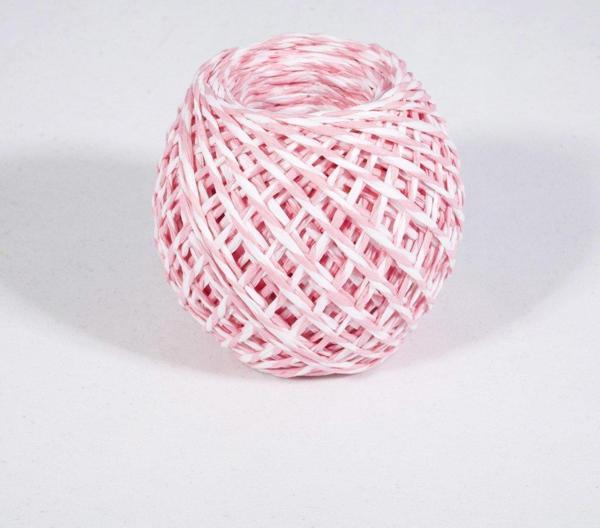Kağıt İp - Beyaz&Pembe 50 Metre
 - Image 1